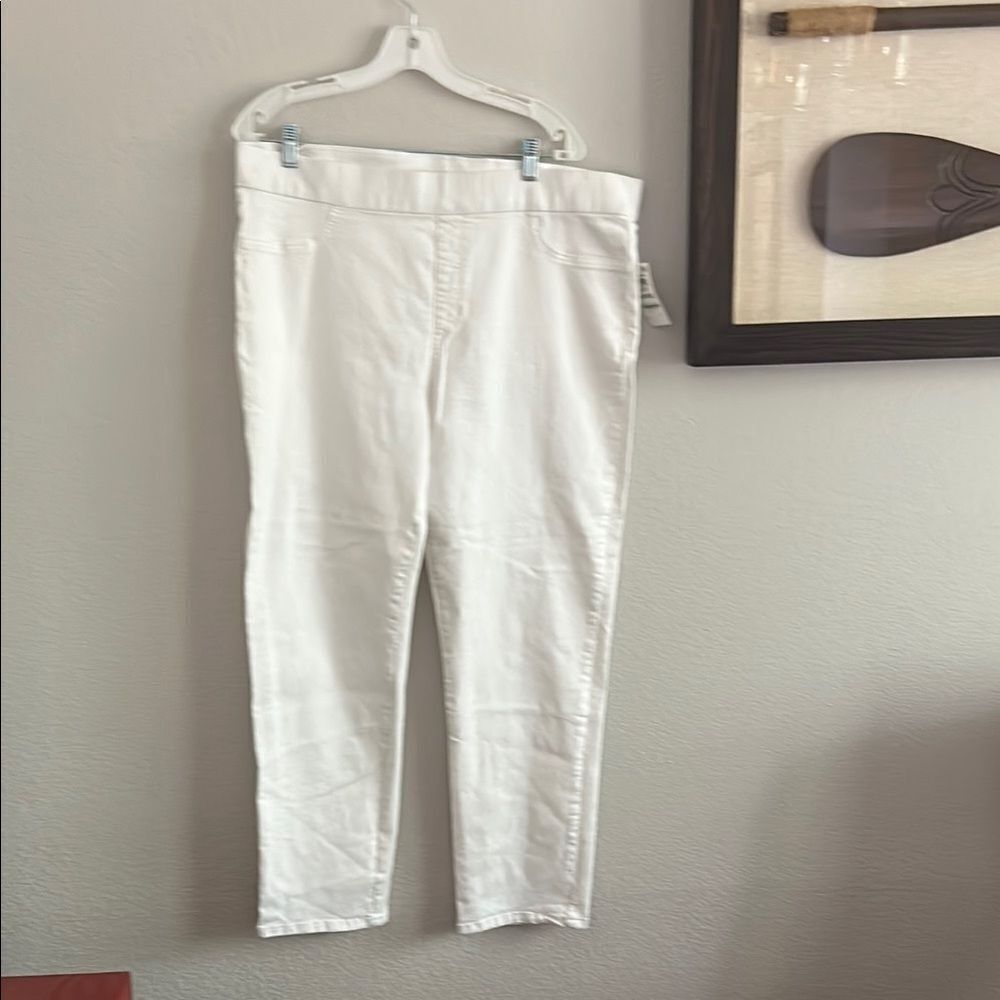 Karen Scott White Cropped Pants new tags Sz XL